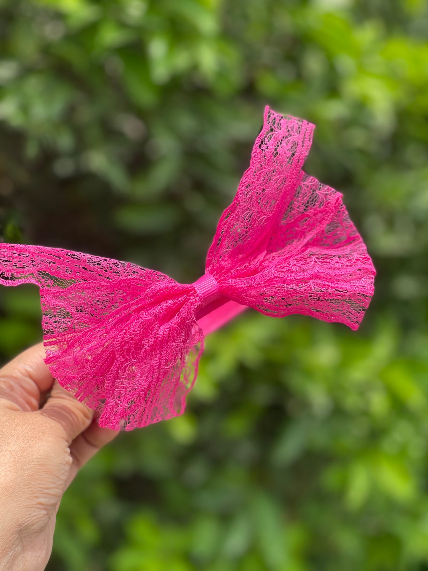 Lace bow headbands