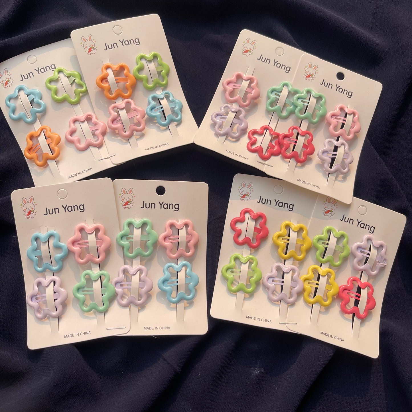 Flower snapclips pack of 8 pc