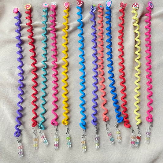 Solid Coloured Long Character Spirals🔥