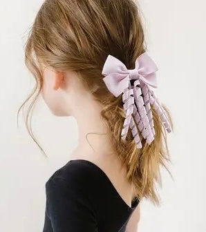 Spiral hanging ribbon clipons