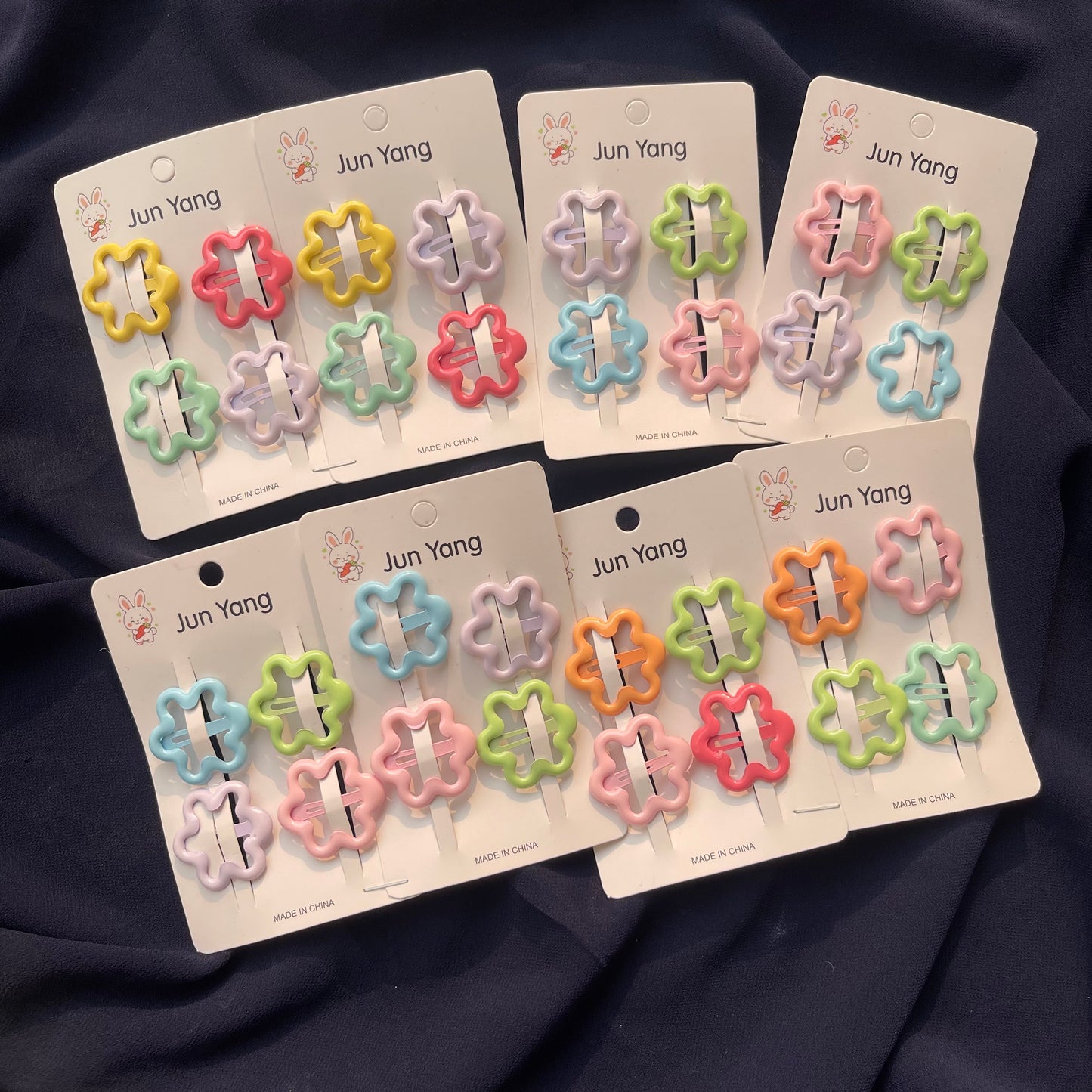 Flower snapclips pack of 8 pc