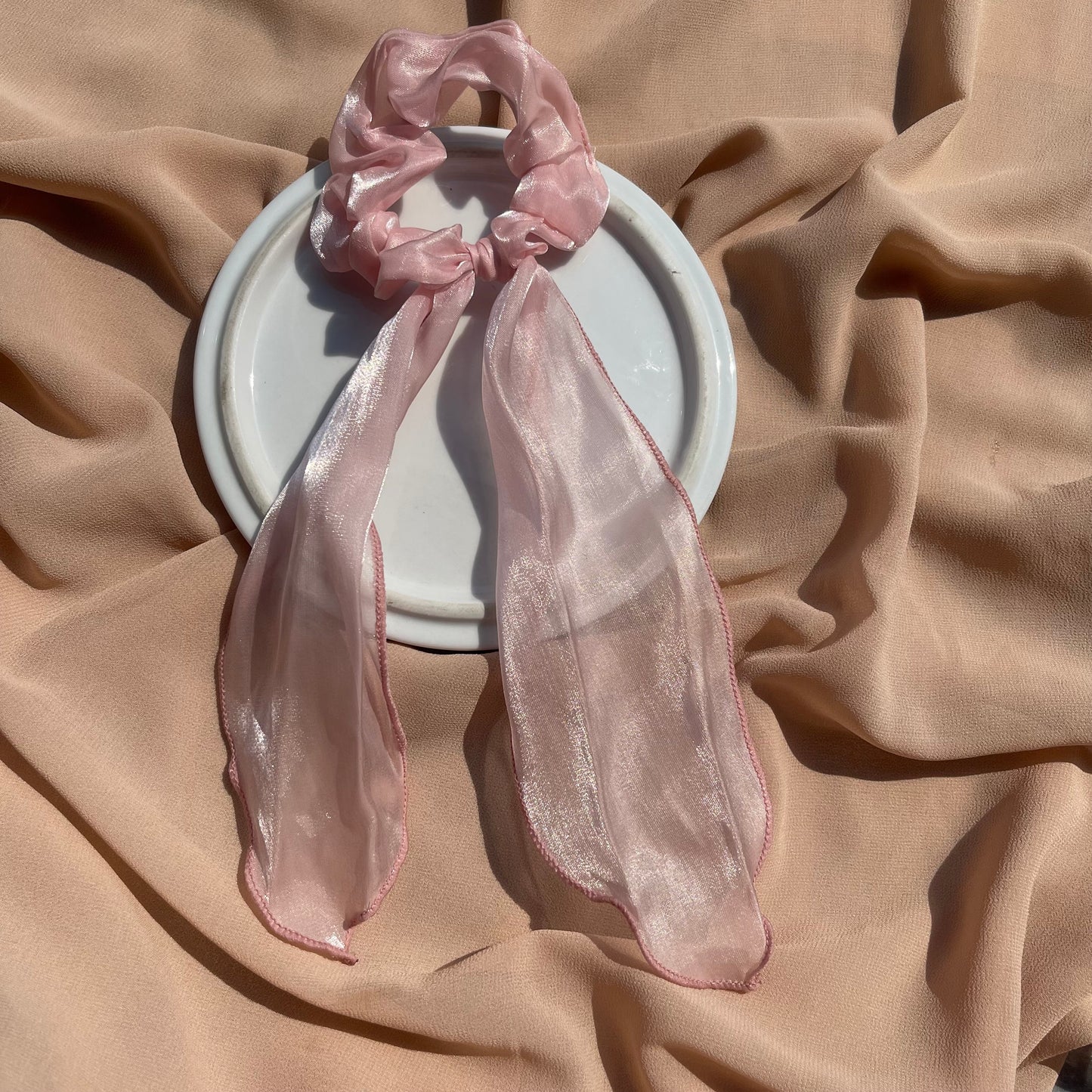 Shimmery Organza Tail Scrunchies