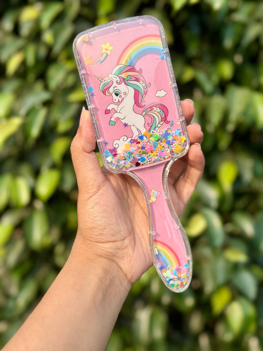 Confetti Filled Unicorn 🦄 Hairbrush🔥