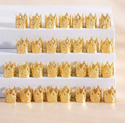 Crown Deadlock Hair Rings Pack🔥