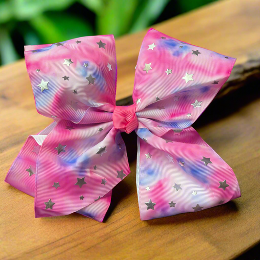 Star Foil Printed Galaxy Bow