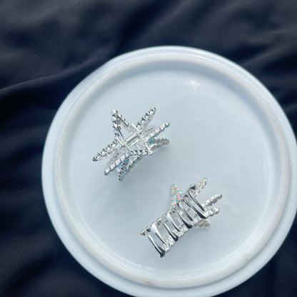 Rhinestone Studded Metallic STAR Claw