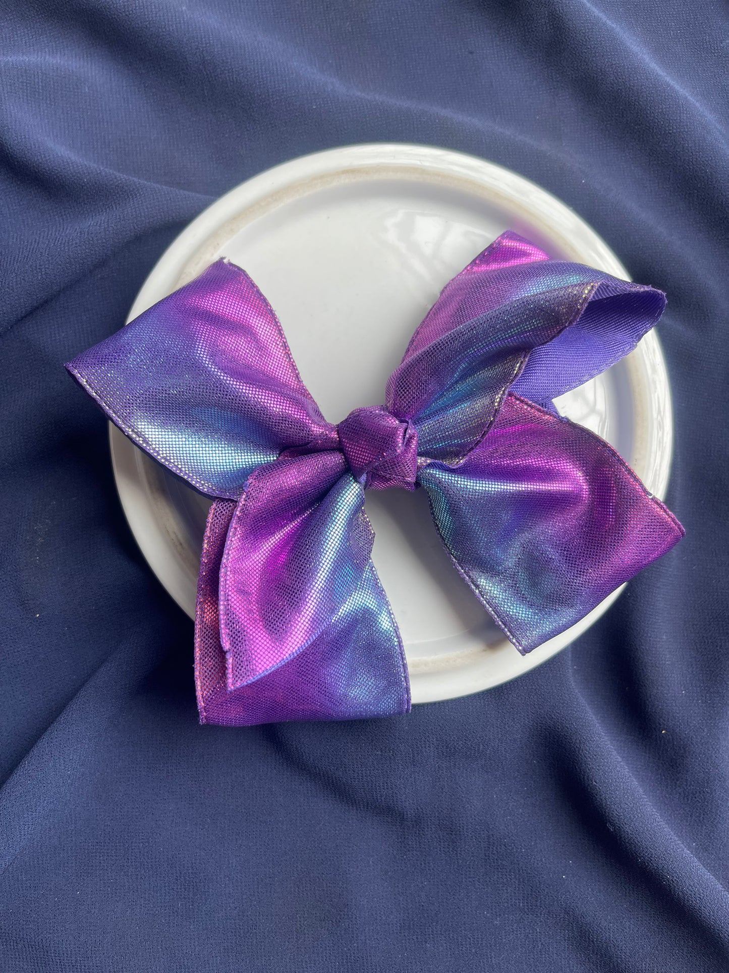 Purple shimmery bow
