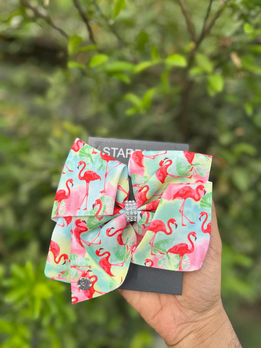 Flamingo Print jojo siwa bows