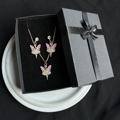 Kids Necklace and Earstuds Set🔥