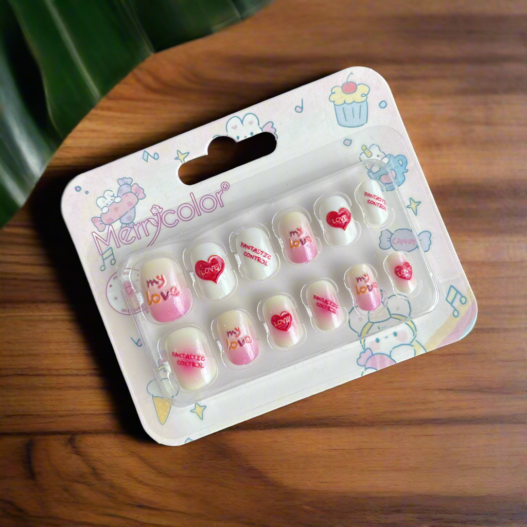 Kids Preglued Stickon Nails🔥