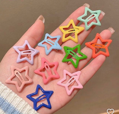 Enamel Star Snapclips Random Colours Pack🔥