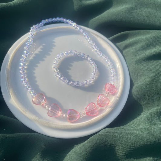 Beaded heart necklace