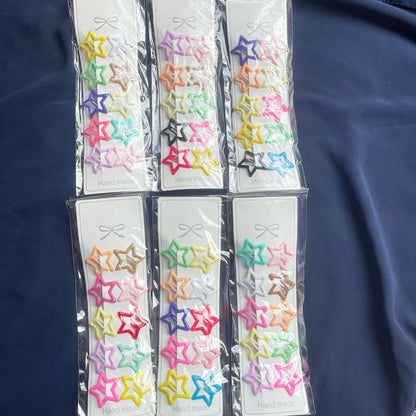 Enamel Star Snapclips Random Colours Pack🔥