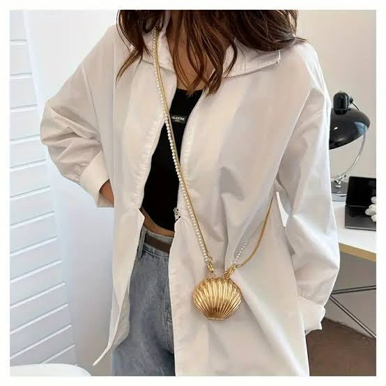 Mini Metallic Seashell Bag (with advance payment only)