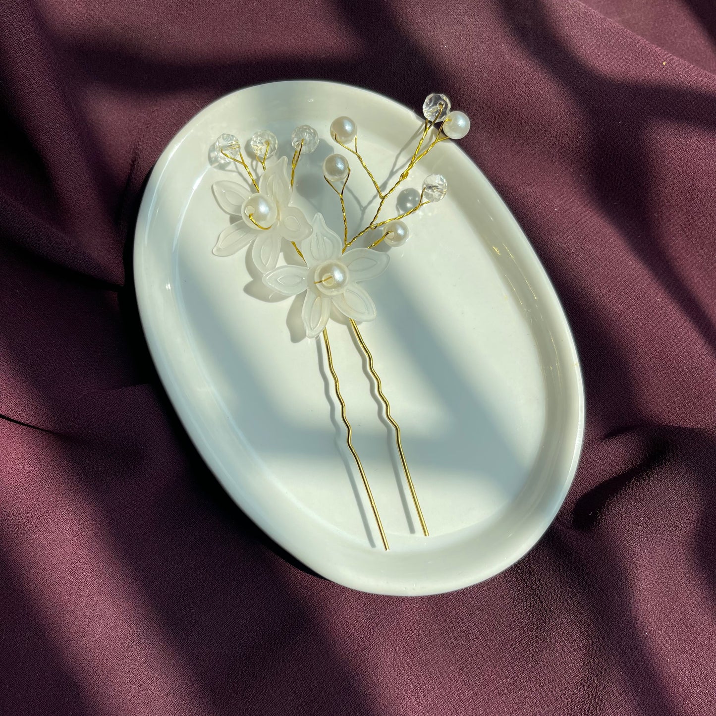 Frosted Flower Pearl Styling Accessory