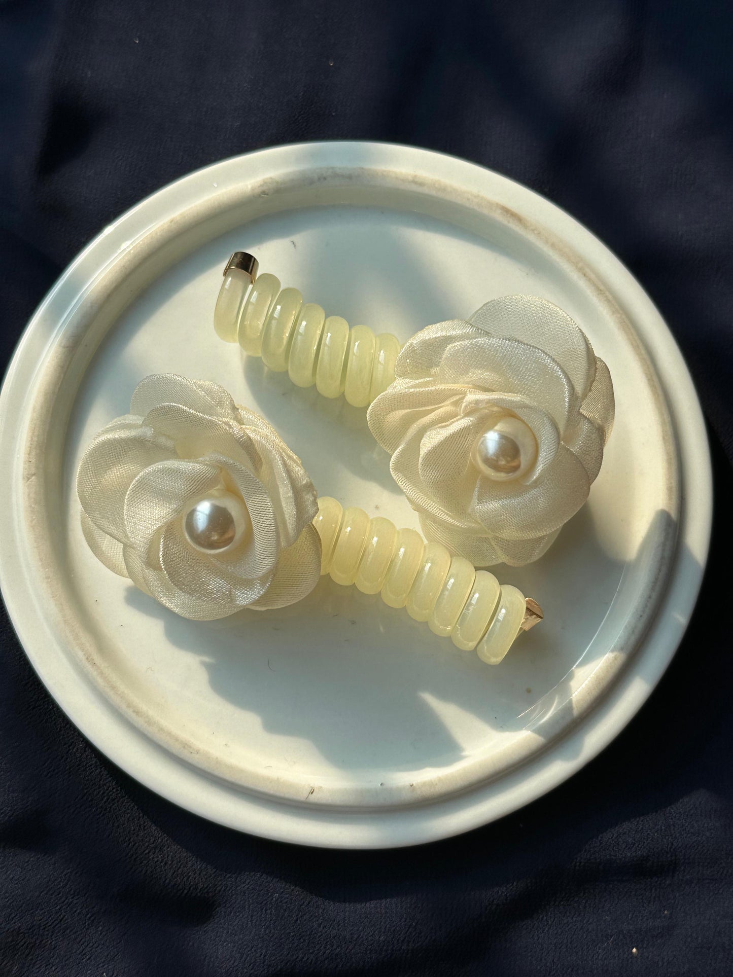 Organza Pearl Flower Hairstyling Spring Pairs🔥
