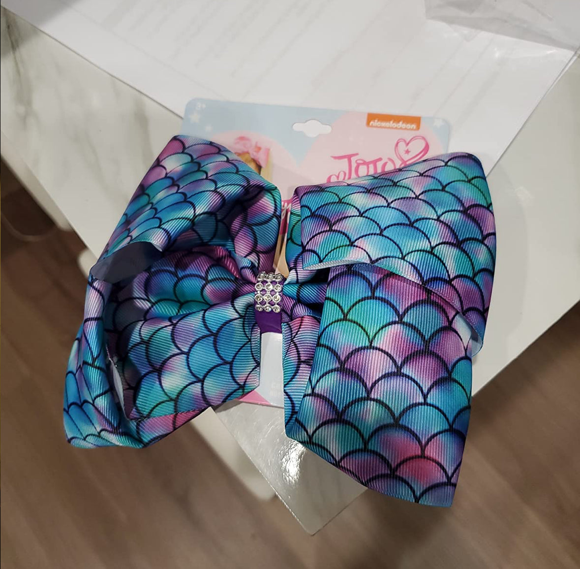 Mermaid Scale Printed bow
