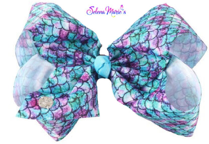 Mermaid Scale Printed bow