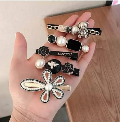 Retro Acrylic Side Hairclips Pack