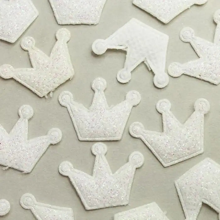 Appliqué Patch Glittered Crown