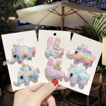 Elaphant/Whale/Rabbit Hairclips Set