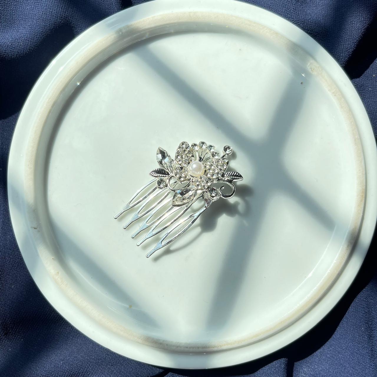 Silver Metallic Formal Butterfly Combs🔥