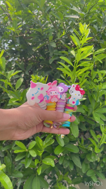 Kawaii character spring tie pairs